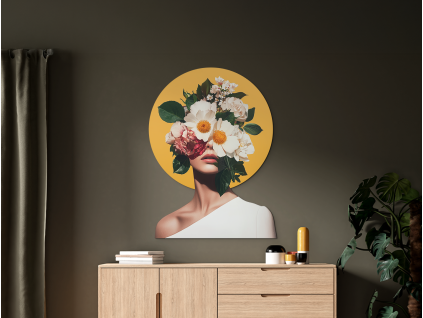 Tableau Muse florale (Dimensions du tableau 42 x 31 cm, Finition Mate)