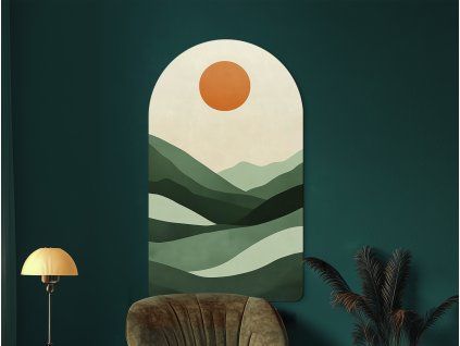Tableau Couches de calme (Dimensions du tableau 56 x 33 cm, Finition Mate)