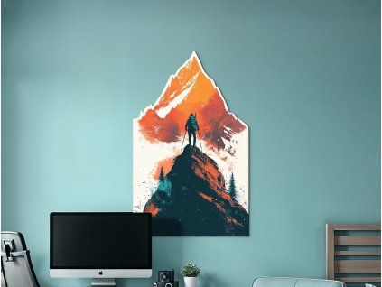 Tableau Au sommet (Dimensions du tableau 43,5 x 27 cm, Finition Mate)