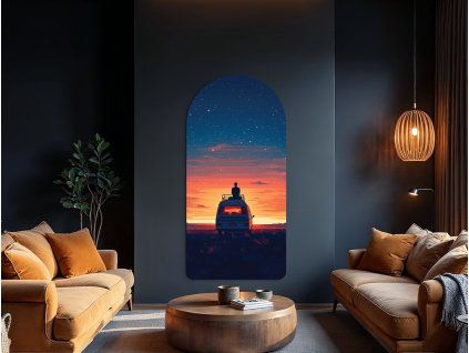 Tableau Sous les étoiles (Dimensions du tableau 56 x 27 cm, Finition Mate)