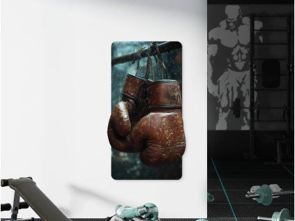 Tableau Gants de boxe (Dimensions du tableau 38 x 21,5 cm, Finition Mate)