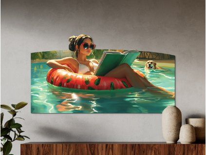 Tableau mural Douceur estivale (Dimensions du tableau 19 x 35 cm, Finition Mate)