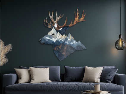 Tableau Cornes des montagnes (Dimensions du tableau 41 x 36 cm, Finition Mate)