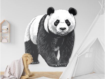 Tableau Panda paisible (Dimensions du tableau 41 x 35,5 cm, Finition Mate)