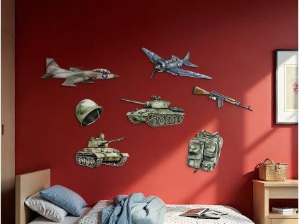 Ensemble de tableaux Technique militaire (Dimensions du tableau 100 x 75 cm, Finition Mate)
