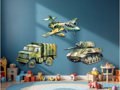 Tableau Technique militaire (Dimensions du tableau 46 x 75 cm, Finition Mate)