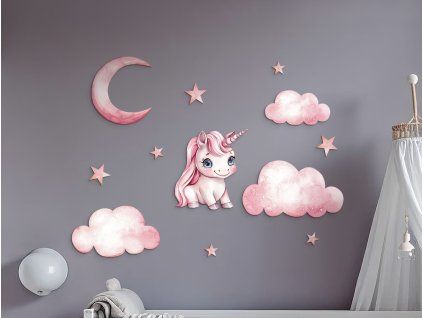 Tableau Rêve de licorne (Dimensions du tableau 58,5 x 84 cm, Finition Mate)