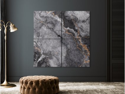Obraz Mramorový akcent (Dimensions du tableau 180 x 180 cm, Finition 3D)