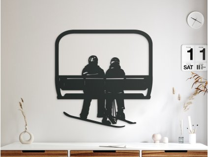 Drevený obraz Skypass (Dimensions du tableau 89 x 89 cm, Couleur du tableau Anthracite)