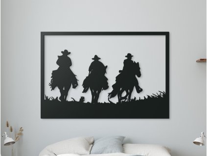 Obraz Traja jazdci (Dimensions du tableau 89 x 131 cm, Couleur du tableau Anthracite)