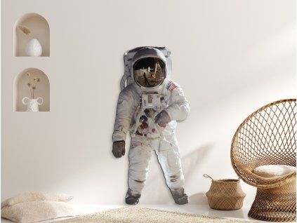Tableau mural L'astronaute Buzz Aldrin (Dimensions du tableau 56 x 28 cm, Finition Mate)
