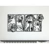 Tableau en 4 parties pour mur Fleurs