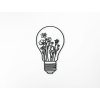Sticker en bois Fleurs dans une ampoule