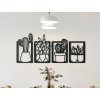 Tableau en bois en 4 parties Cactus