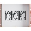 Tableau mural pour enfants en 3 parties Trois petits cochons