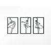 Tableau mural en 3 parties Ballerines