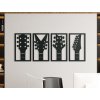 Tableau en bois en 4 parties Guitares