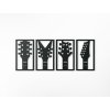 Tableau en bois en 4 parties Guitares