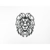 Sticker mural en bois Lion polygonal