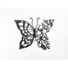 Sticker mural en bois Papillon fleuri