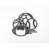 Sticker mural en bois Ballons de sport