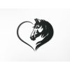 Décoration murale en bois Cheval dans un cœur
