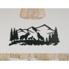 Décoration murale en bois Famille de loups