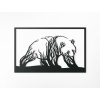 Ours et arbres – tableau mural en bois