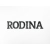 Inscription en bois Rodina