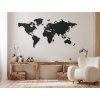 Carte du monde murale en bois