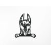 Tableau en bois mural Dobermann
