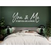 Inscription murale en bois You & Me