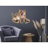 Cadre photo mural en bois I love U
