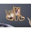 Cadre photo mural en bois I love U