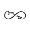 Symbole Amour infini avec inscription You & Me
