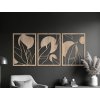 Tableau en bois en 3 parties Grandes feuilles