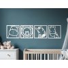 Sticker en 4 parties pour chambre d’enfant Madagascar