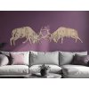 Décoration murale en bois Combat de cerfs