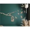Sticker mural en bois Oiseaux en liberté