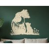 Décoration murale en bois Ourse avec son petit