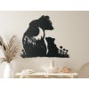 Décoration murale en bois Ourse avec son petit