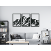 Viacdielny obraz Hory (Dimensions du tableau 64 x 133 cm, Couleur du tableau Anthracite)