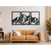 Viacdielny obraz Hory (Dimensions du tableau 64 x 133 cm, Couleur du tableau Anthracite)