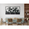 Viacdielny obraz Vrchy nad lesom (Dimensions du tableau 71,5 x 133 cm, Couleur du tableau Anthracite)
