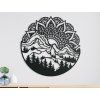 Drevená mandala na stenu Východ Slnka (Dimensions du tableau 89 x 89,5 cm, Couleur du tableau Anthracite)