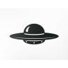 Drevená nálepka na stenu UFO (Dimensions du tableau 37 x 89 cm, Couleur du tableau Anthracite)