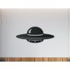 Drevená nálepka na stenu UFO (Dimensions du tableau 37 x 89 cm, Couleur du tableau Anthracite)