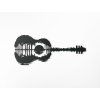 Drevená nálepka na stenu Gitara (Dimensions du tableau 55,5 x 133 cm, Couleur du tableau Anthracite)