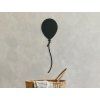 Drevená nálepka do detskej izby Balón (Dimensions du tableau 89 x 26,5 cm, Couleur du tableau Anthracite)