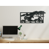 Drevený obraz Zebra v savane (Dimensions du tableau 42,5 x 89 cm, Couleur du tableau Anthracite)